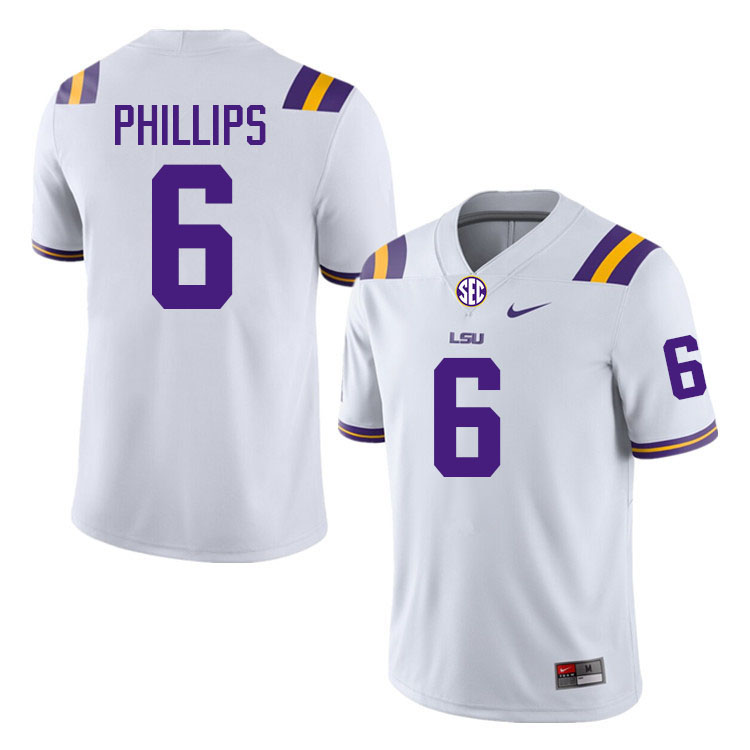 Jacob Phillips LSU Tigers Jersey,Louisiana State University Tigers Football Jersey-White